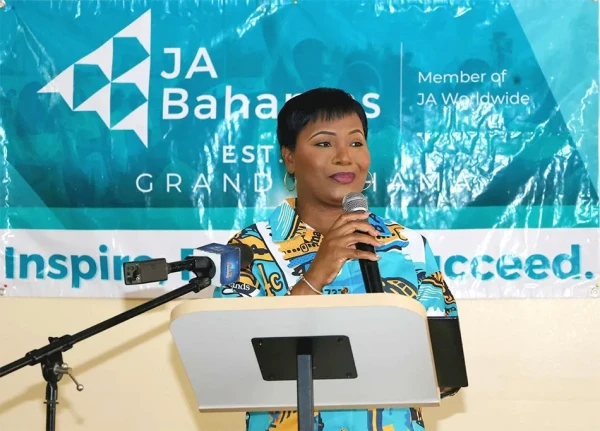Minister Moxey inspires next generation of entrepreneurs at JA orientation in Grand Bahama