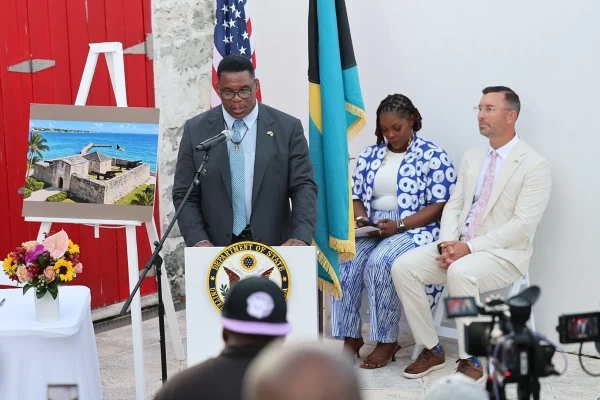U.S. Ambassador HE Herschel Walker gives Remarks.